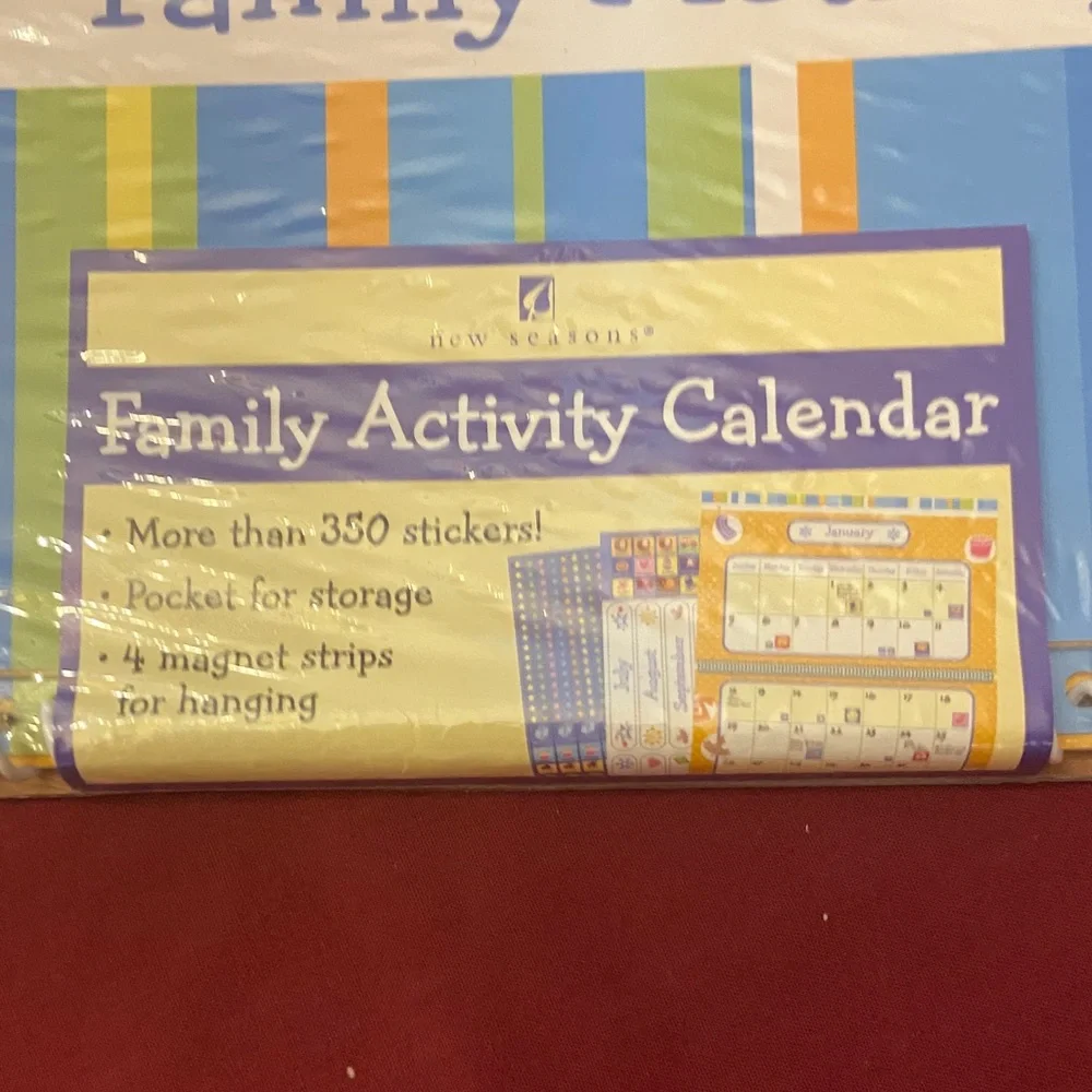 Family Activity Calendar with Stickers new never opened